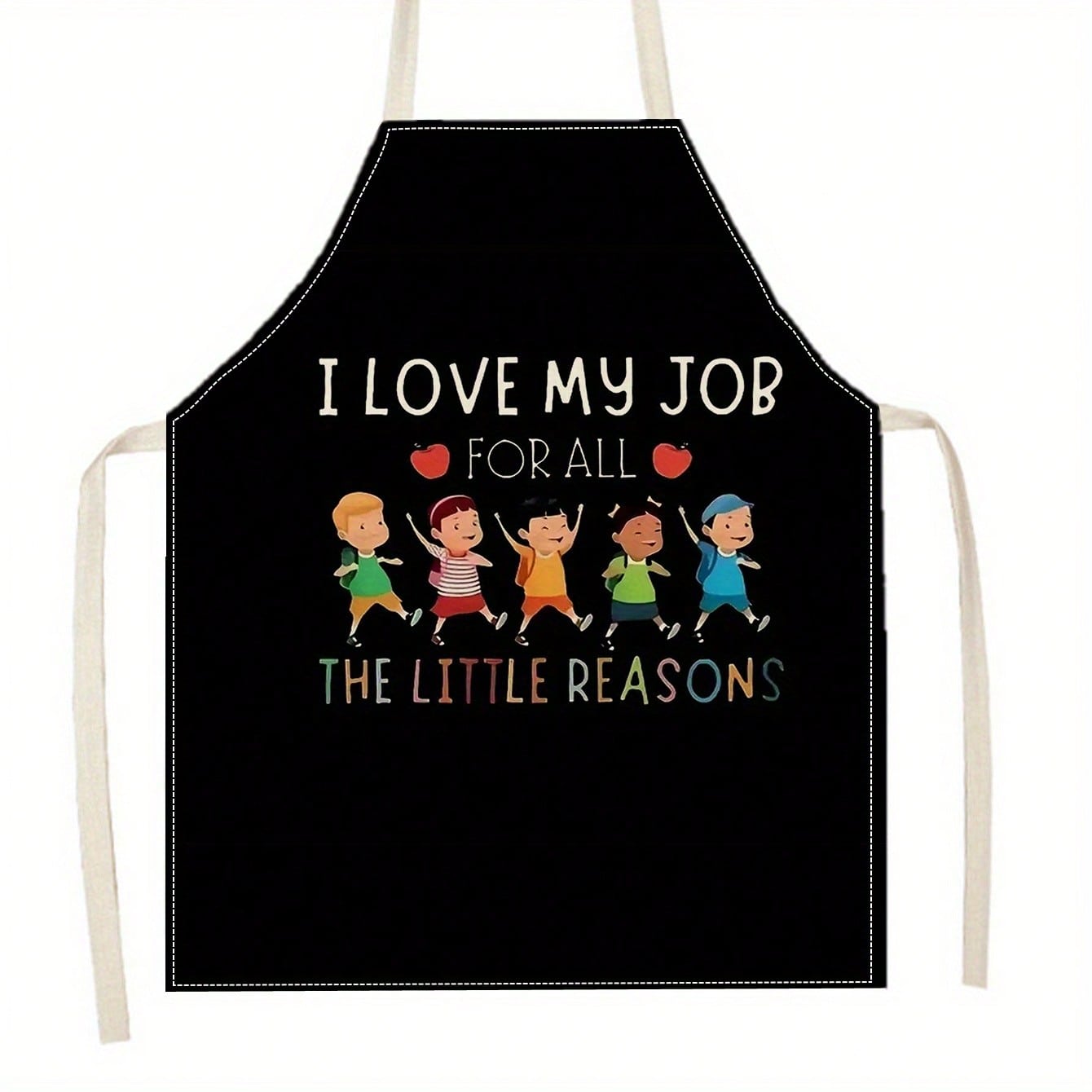 Kids Education Jobs - Tablier d'enseignant, imprimé « J'aime mon