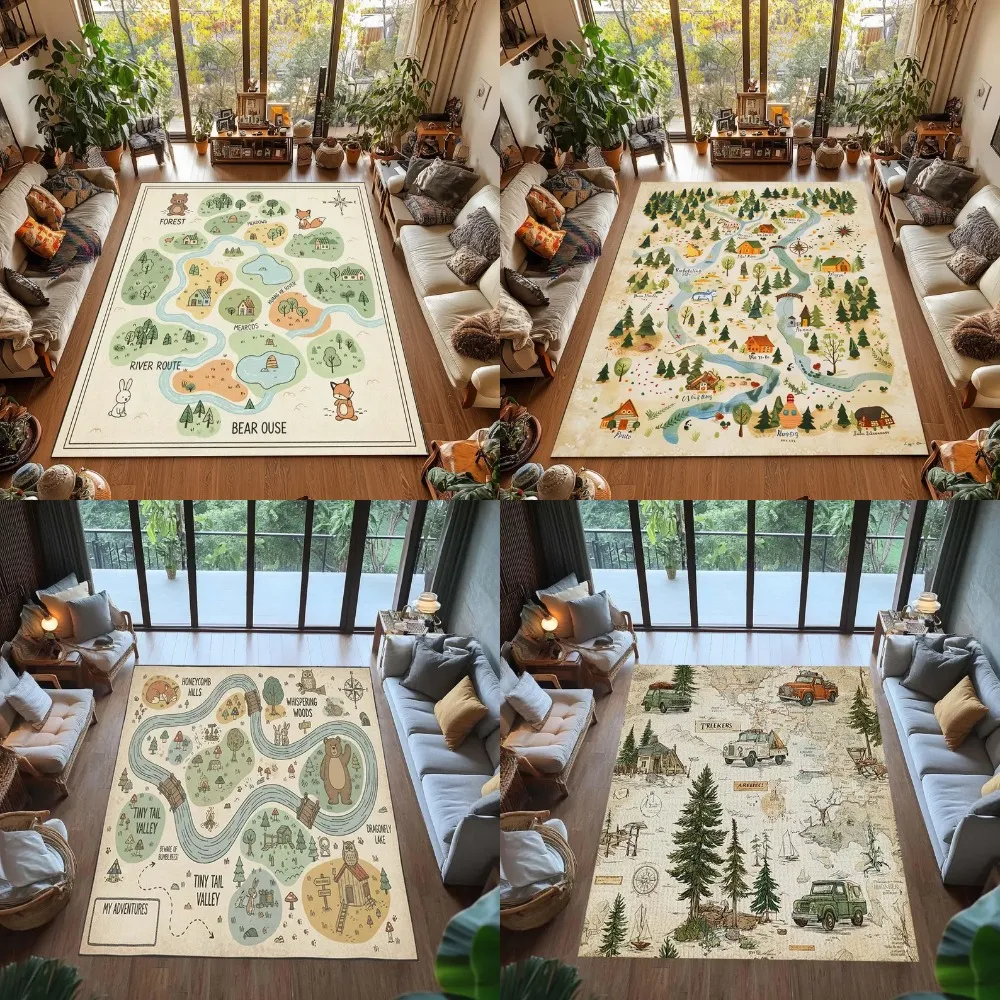 Kids Education Nursery - Tapis de carte du monde interactif