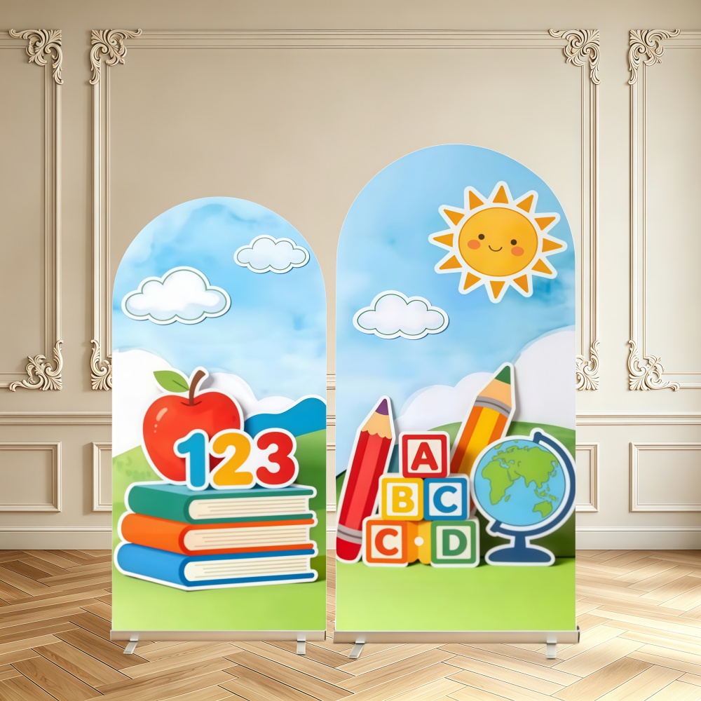 Kids Education Background - Housse d'arche décorative pour la rentrée