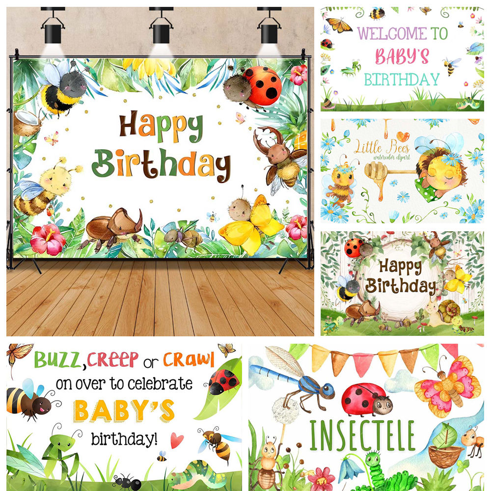 Dessin animé insecte fête éduc - Kids Education Background avis et prix