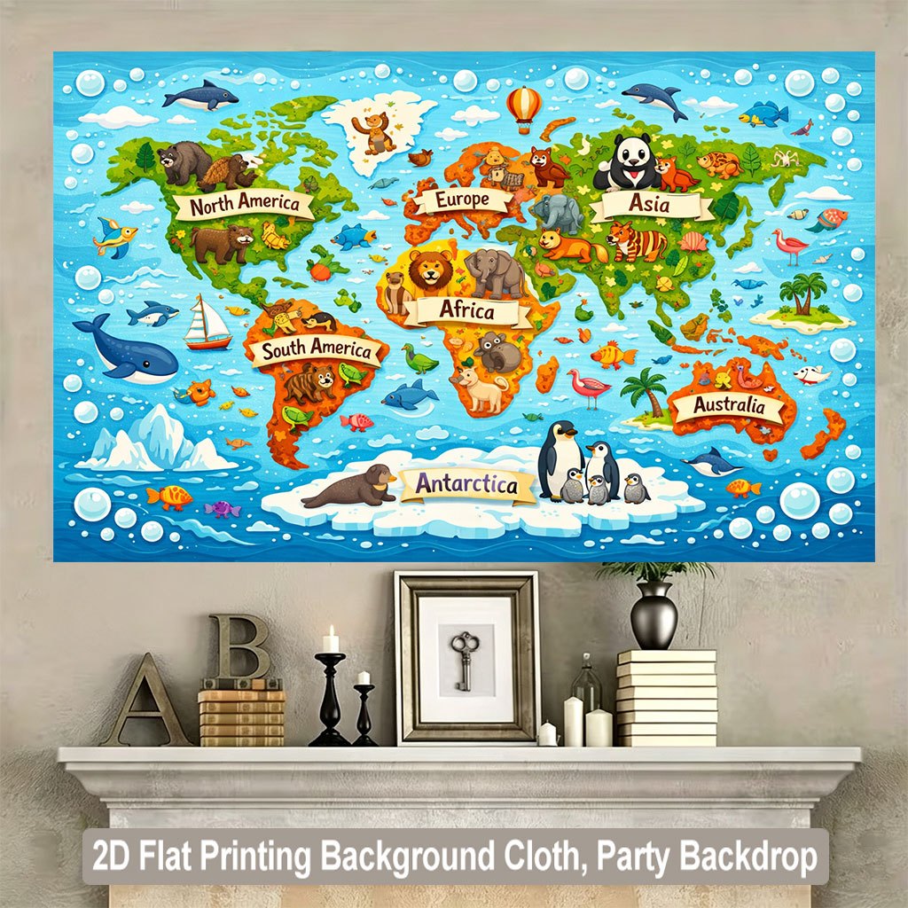 Tapisserie Mignonne Carte du M - Kids Education Nursery avis et prix