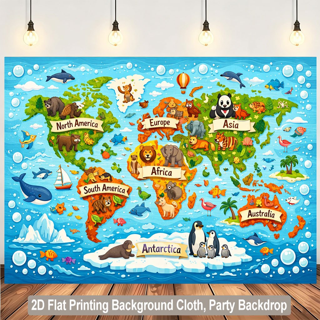Tapisserie Mignonne Carte du M - Kids Education Nursery avis et prix